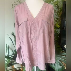 Express dusty mauve blouse size large